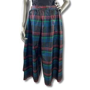 Vintage 1980s Plaid Culotte Pants Small/Medium